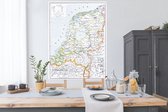 Kaart van Nederland 120x160 cm XXL / Groot formaat! - Foto print op Poster (wanddecoratie woonkamer / slaapkamer)