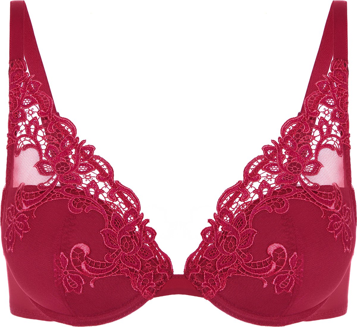 Simone Pérèle Saga Push-up Triangel BH Rood Lipstick