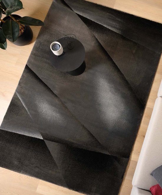 Abstract vloerkleed - Vision zwart/grijs 160x230 cm