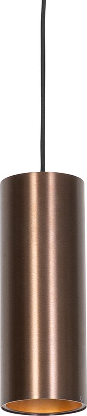 QAZQA tubo - Design Hanglamp - 1 lichts - Ø 9.65 cm - Brons - Woonkamer | Slaapkamer | Keuken