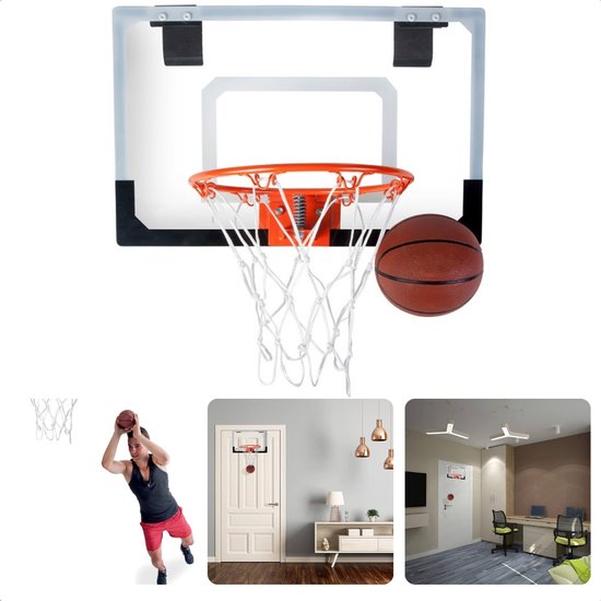 Foto: Cheqo basketbal set basketbalbord basket basketbalring 10cm diameter 46x30cm bord perfect voor kids volwassenen