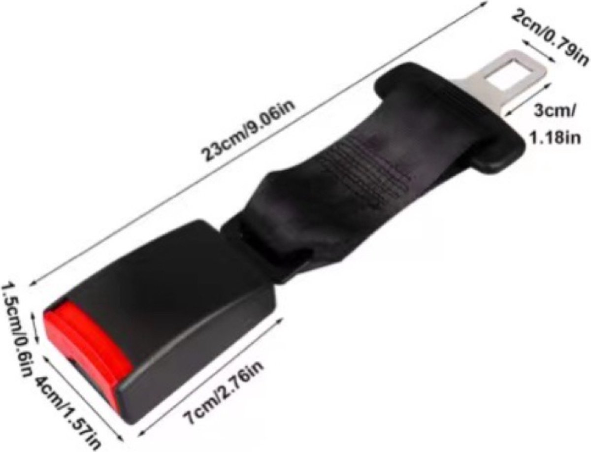 2Pcs Rallonge de Ceinture de Clip de Ceinture de Sécurité Sangle  d'Extension Confortable (12CM) - Cdiscount Auto