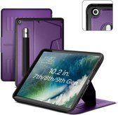 Zugu case - iPad 10.2 Gen 7, 8 & 9 (2019/2020/2021) - oersterke luxe flip-over case - volledige 360˚ bescherming – met multifunctionele standaard functie – geschikt voor Apple Pencil - Purple