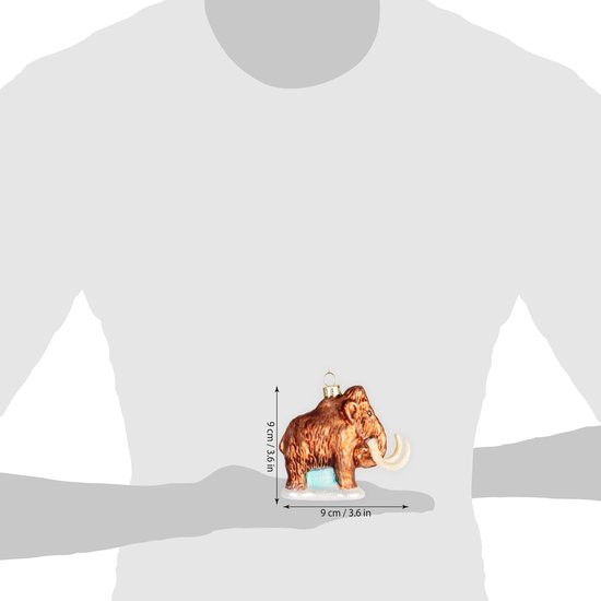 BRUBAKER Boule de Noël en Verres Peinte à la Main - Motif Amusant - Décoration de Sapin de Noël Soufflée à la Main Figurines Pendentif Deco Drôle - Boule de Sapin Noël de Noël Décoration de Noël - Mammoet