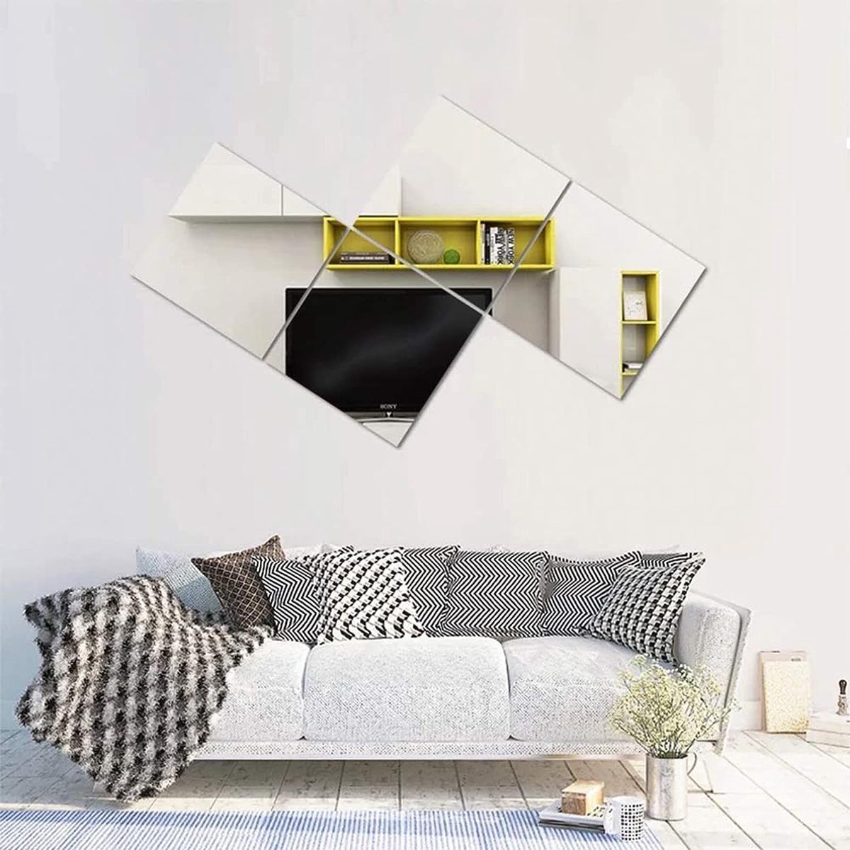 Groeigrafiek spiegel voor kinderen, massief houten hoogtegrafiek voor kind, Fodable hoogte meetliniaal voor muur, Onbreekbare full-body peuter spiegel, Montessori kinderkamer slaapkamer speelkamer