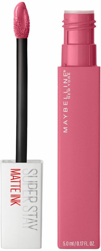 Maybelline SuperStay Matte Ink vloeibare lippenstift in felroze.