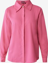 Pointy Collar Blouse Dames - Fuchsia - Maat M