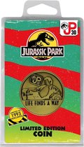 Jurassic Park Limited Edition Munt - "Life Finds A Way" - 30 Jaar JP - Gelimiteerd tot 1993 stuks