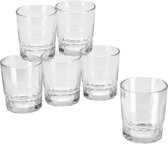 6x Stuks waterglazen/drinkglazen transparant 256 ml - Glazen - Drinkglas/waterglas/tumblerglas