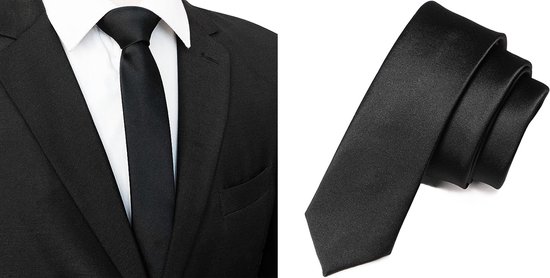 Cravate Sorprese - Zwart - Uni - Étroit - 5 cm - Cravattes pour homme