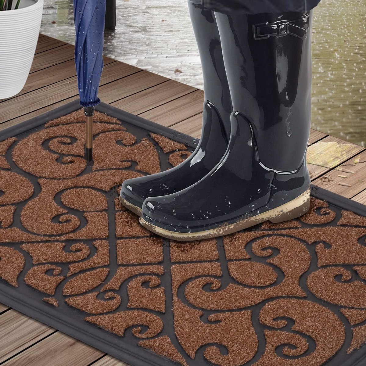 Ben Tools Deurmat - voor binnen en buiten - rubber - 60 x 40 cm | Leen