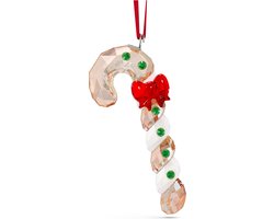 Swarovski beeldje Peperkoekzuurstok 5627609 | kerstdecoratie ornament voor feestdagen | Holiday Cheers stijl, meerkleurig kristal met rood lint