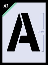 QBIX Groot formaat A3 Lettersjablonen Set - compleet alfabet - Letterhoogte 27 cm