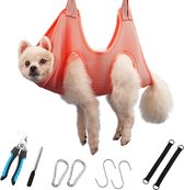 Hondenverzorgingshangmatset voor kleine honden en katten Pet Claw Grooming Kit - XS-maat, hangend harnas voor nageltrimmer, klauwtrimmer, huisdierverzorging