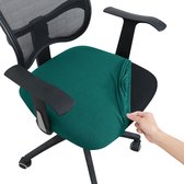 Enkele stoelhoes onderzijde Smaragdgroen - HOES - Chair cover - Ralfos zitting Bureaustoelhoes - Bureaustoel hoes - Groen - Hoes - Voor zitting - Waterafstotende stoelhoes - Stretch - Kantoor en thuisgebruik - Wasmachine bestendig - Cadeau tip