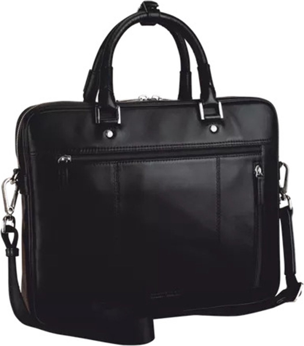 Leonhard Heyden Montreal Zipped Briefcase 1 Compartment black