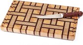 Planche à découper naturelle - Type de bois : Sapelli (acajou), Witte Frake, Epicéa - Dimensions de la planche à découper : 27,5x43,5x4cm