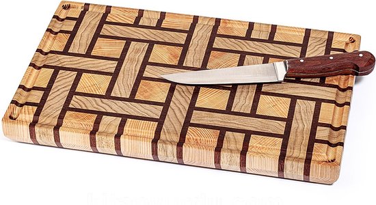 MITSUMOTO SAKARI Japanse Sapele houten snijplank met sapgroef - 45 x 30