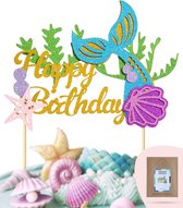 Queue de sirène de gâteau - Happy anniversaire - Anniversaire - Décoration de gâteaux de gâteau - Topper de gâteau - Gâteau - Topper