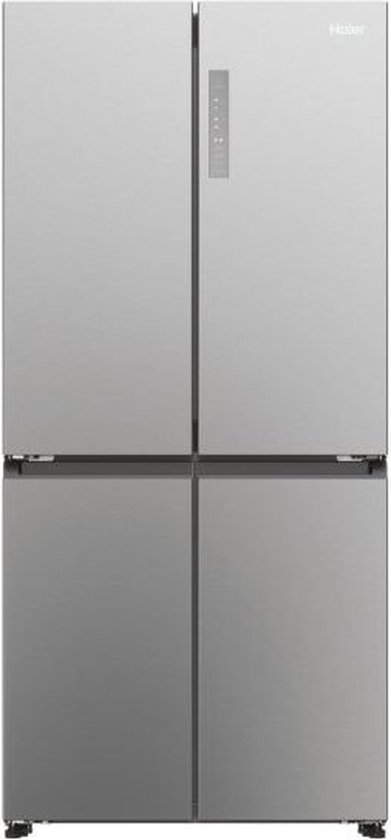 Haier Cube 83 Serie 3 HCR3818ENMM amerikaanse koelkast Vrijstaand 467 l E Platina, Roestvrijstaal