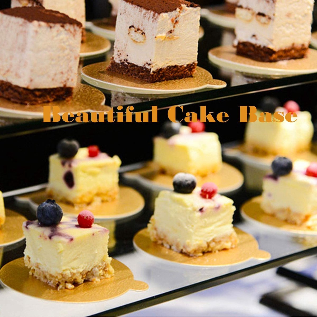 HK08831-Cercle de pâtisserie doré de gâteaux et cupcakes.plateau
