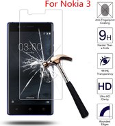 Beschermlaagje - Nokia - Nokia 3 - Gehard Glas - 9H - Screenprotector