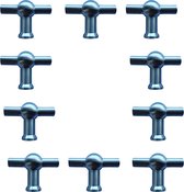 Kastknoppen Kansas T-Greep RVS 10 Stuks - Kastknop - Meubelknop - T-Greep - deurknoppen voor kasten - Meubelbeslag - deurknopjes