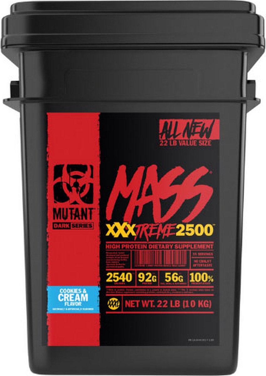 Goedkoopste Mutant Mass XXTreme 2500 9070gr Cookies & Cream