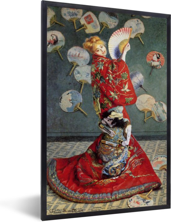 Fotolijst incl. Poster - Camille Monet in Japans kostuum - Schilderij van Claude Monet - Posterlijst