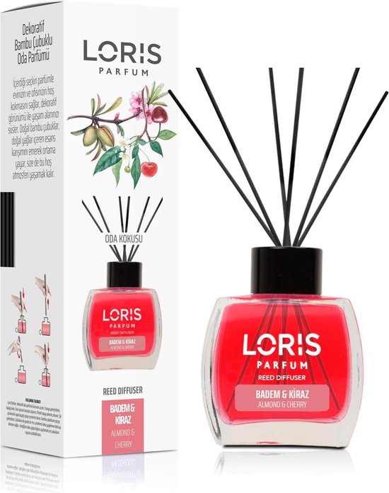 Loris Parfum - Almond & Cherry - Huisgeuren - Geurstokjes