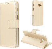 LuxeBass Hoesje geschikt voor Samsung Galaxy A3 (2016) - Boekhoesje met kaartvakken - Goud gsm hoesje - telefoonhoes - telefoonhoesjes