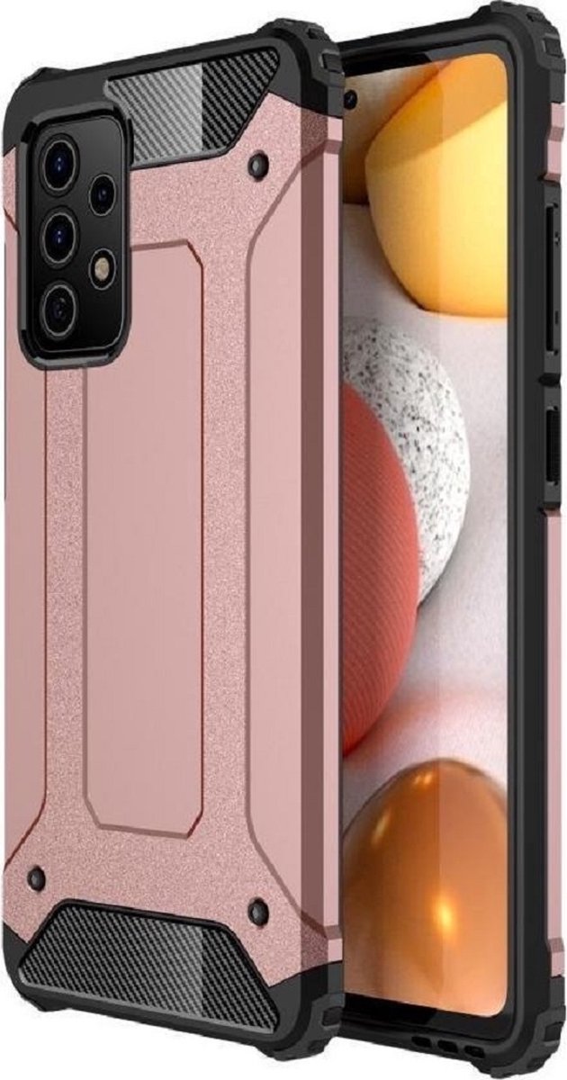LuxeBass Hoesje geschikt voor Samsung Galaxy A23 5G - RoseGoud - Armor case