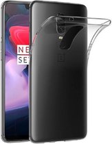 LuxeBass Siliconen hoesje geschikt voor OnePlus 6 - Transparant - telefoonhoes - gsm hoes - telefoonhoesje