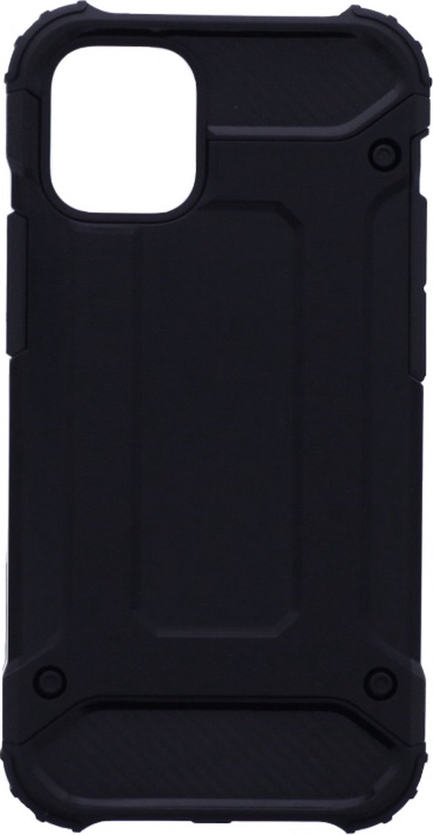 LuxeBass Hoesje geschikt voor Apple iPhone 12 - Anti Shock - Zwart