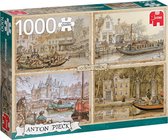 Jumbo Premium Collection Puzzel Anton Pieck Boten in de Gracht - Legpuzzel - 1000 stukjes