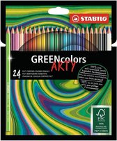 STABILO GREENcolors Crayons de couleur ARTY Pencil Case 24 Couleurs