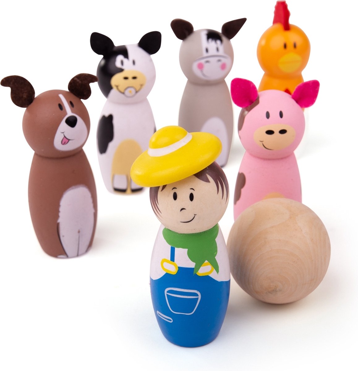 Bigjigs Boerderij Kegels