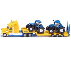 SIKU 1805, Vrachtwagen met tractoren, 1:87, metaal/kunststof, geel/blauw, vele functies