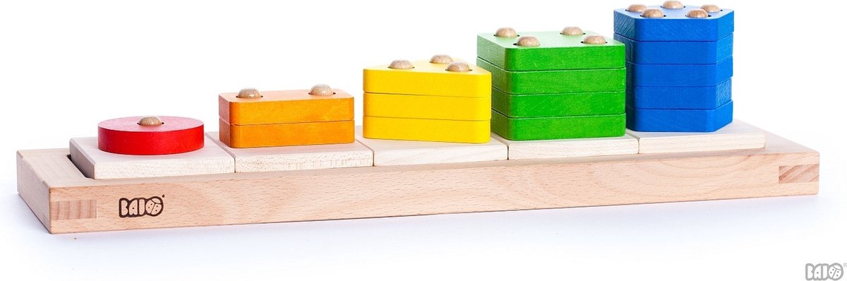 Bajo Houten Piramide Stapelbord met Geometrische Vormen