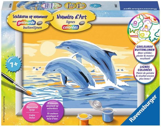 Ravensburger Schilderen op nummer Springende dolfijnen