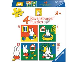 Ravensburger nijntje. vier puzzels -6+9+12+16 stukjes - kinderpuzzel