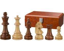 verzwaarde schaakstukken staunton, koningshoogte 95mm, met luxe opbergkist
