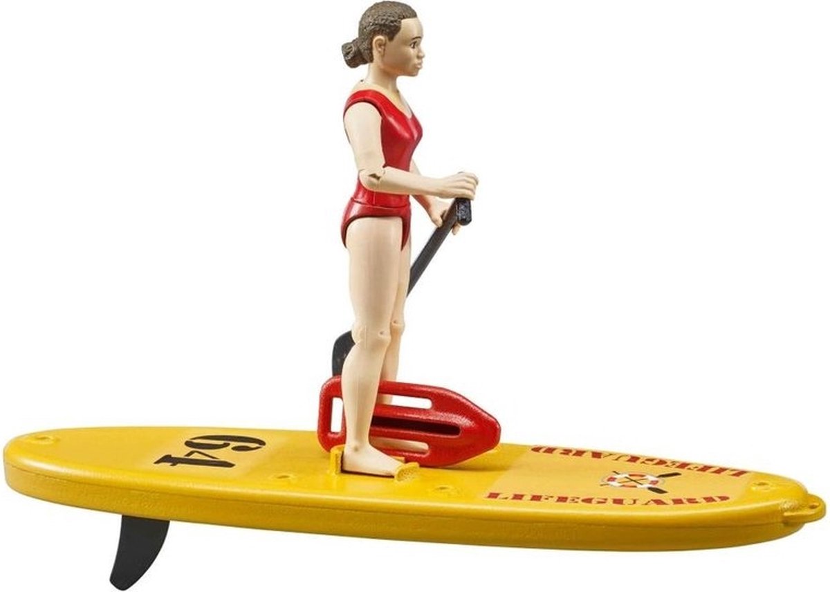 Bruder bworld Strandwacht met SUP board speelfiguur thumbnail 5