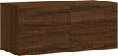 vidaXL - Wandkast - 80x36,5x35 - cm - bewerkt - hout - bruin - eikenkleur