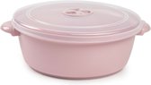 Forte Plastics Magnetronschaal met deksel/ventiel - 2 liter - roze - kunststof - BPA vrij - keukenhulpmiddelen