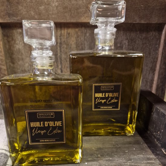 Olijfolie| pure spaanse olijfolie - chique fles - cadeaufles - 0,5 liter