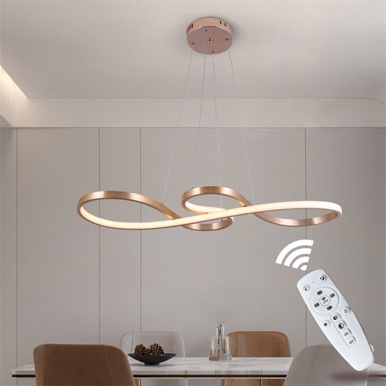Lampe à Suspension Moderne - Lustre - Moderne - Or - Dimmable Avec Télécommande