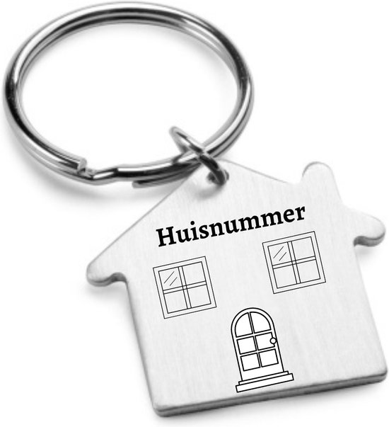 Foto: Akyol housewarming cadeau met huisnummer sleutelhanger huis nieuwe woning cadeau gepersonaliseerd nieuw huis cadeau kleinigheidje cadeau voor een nieuw huis samenwonen cadeau housewarming pakket 6 x 9 cm