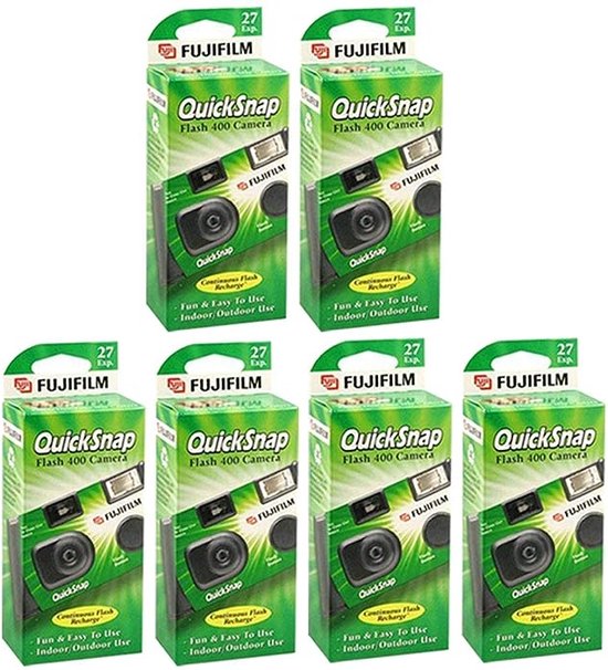 Fujifilm Quicksnap Flash Single-Use Camera With Flash, 6 pak