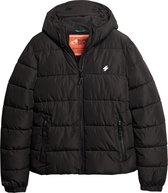 Superdry Hooded Sports Puffr Jacket Heren Jas - Black - Maat S